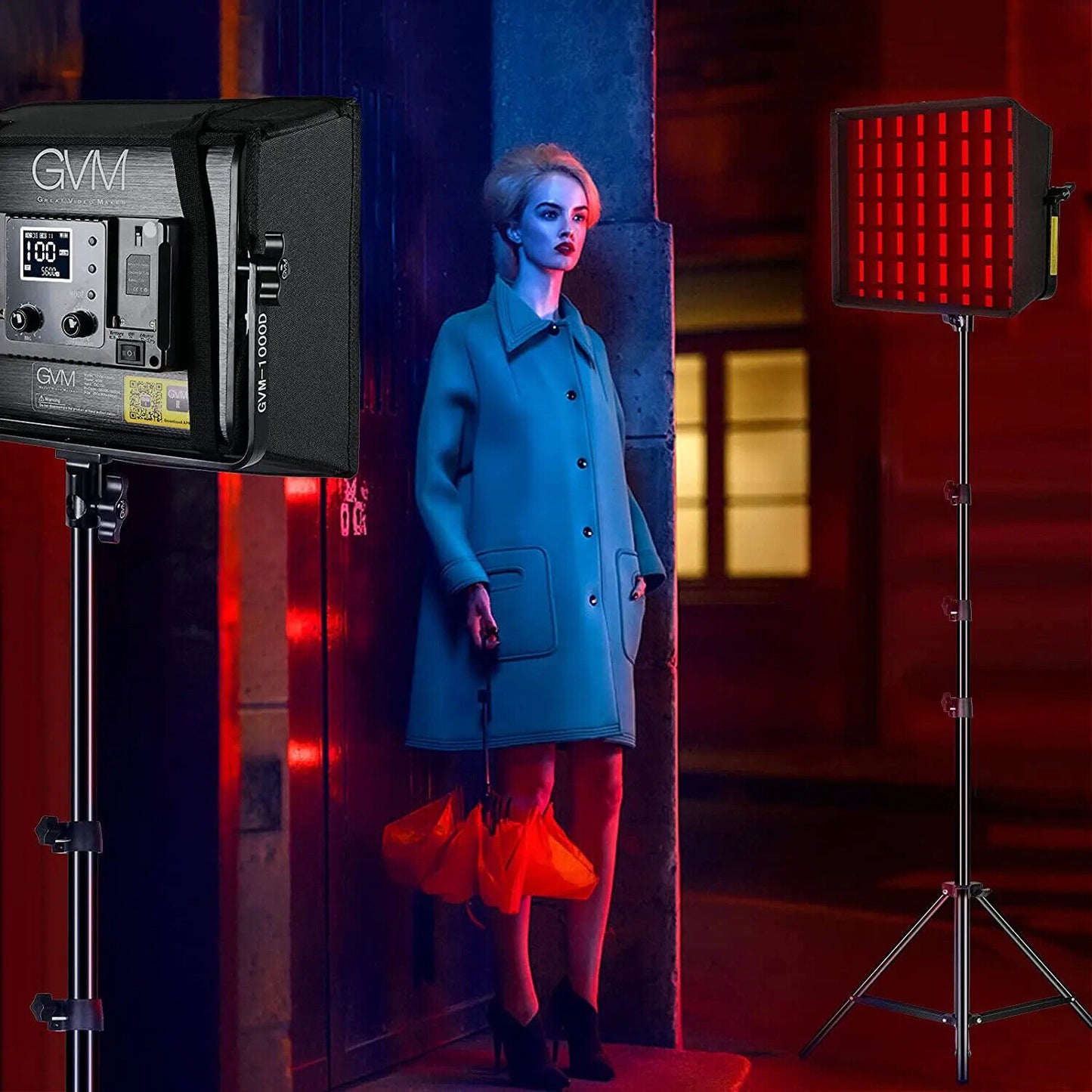 GVM 1000D RGB Video Light Kit with Softboxes & Bluetooth Control