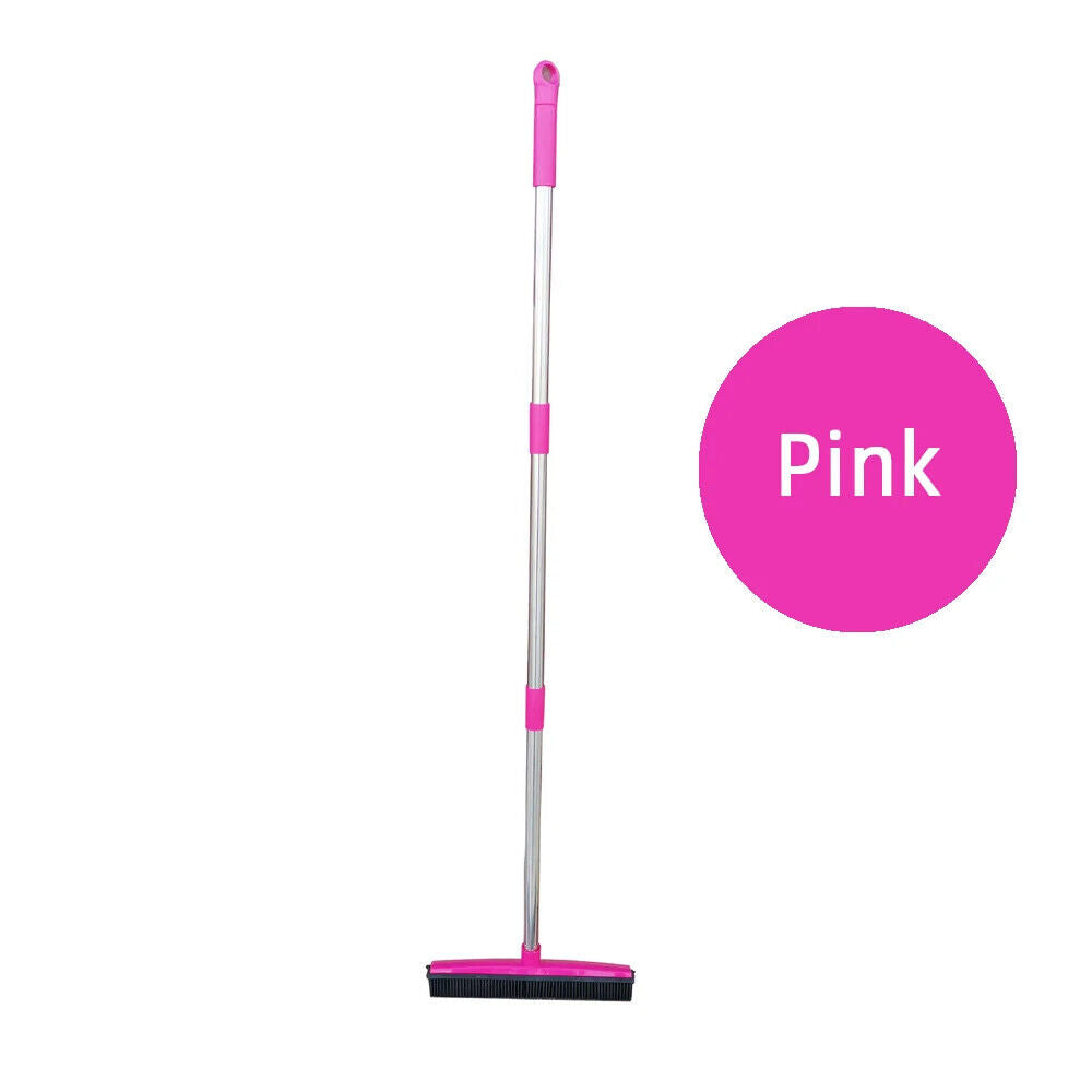 Pet Hair Rubber Broom Floor Brush for Carpet Dog Hair Remover with Built in Sque