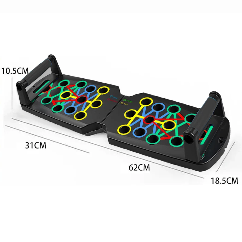 Portable Multifunctional Push-Up Board Set with Handles Foldable Fitness Equipme