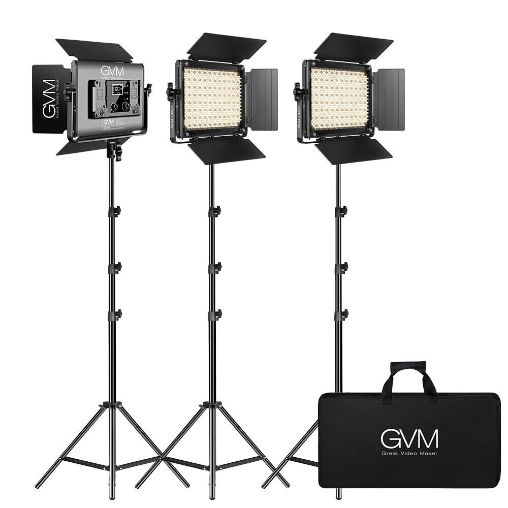 GVM 1000D RGB Video Light Kit with Softboxes & Bluetooth Control