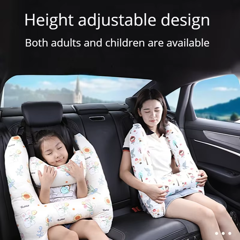 Car Sleeping Safety H-Shape Travel Pillow Car Travel Head Pillow Support Kid and
