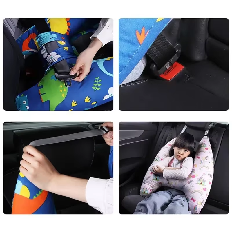 Car Sleeping Safety H-Shape Travel Pillow Car Travel Head Pillow Support Kid and