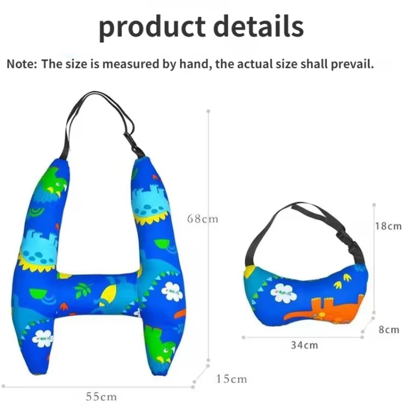 Car Sleeping Safety H-Shape Travel Pillow Car Travel Head Pillow Support Kid and