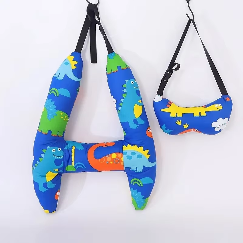 Car Sleeping Safety H-Shape Travel Pillow Car Travel Head Pillow Support Kid and