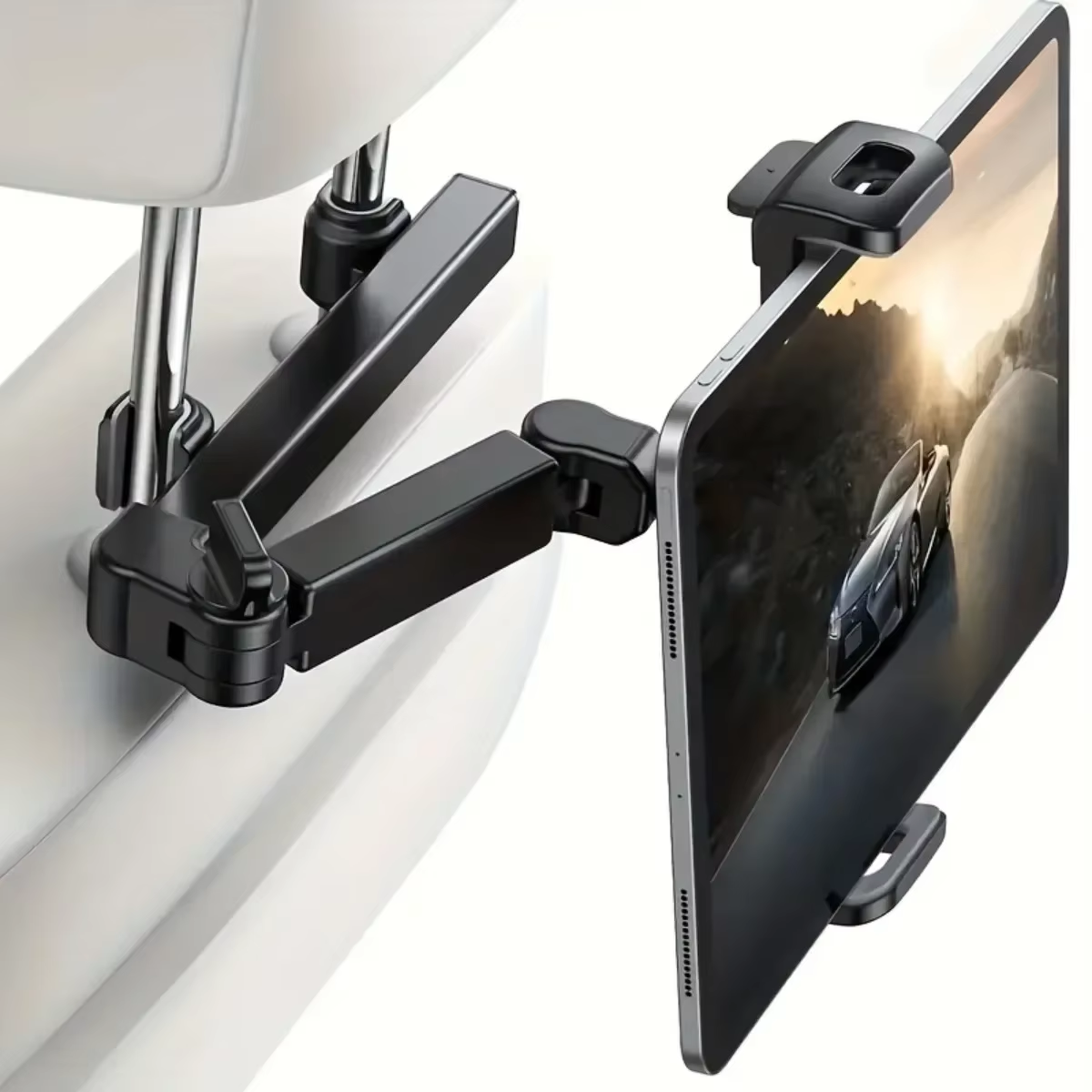 Car Tablet Holder, Headrest Tablet Mount Headrest Stand Cradle Compatible with D