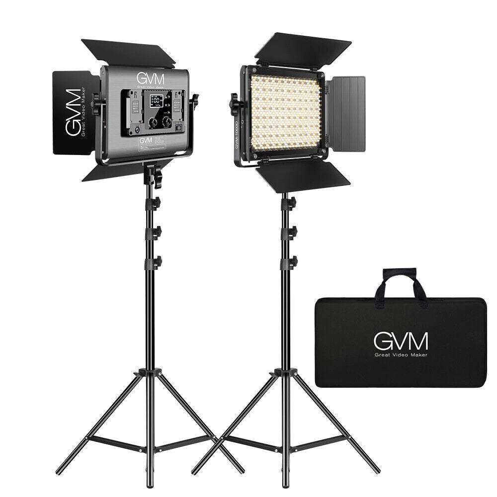 GVM 1000D RGB Video Light Kit with Softboxes & Bluetooth Control
