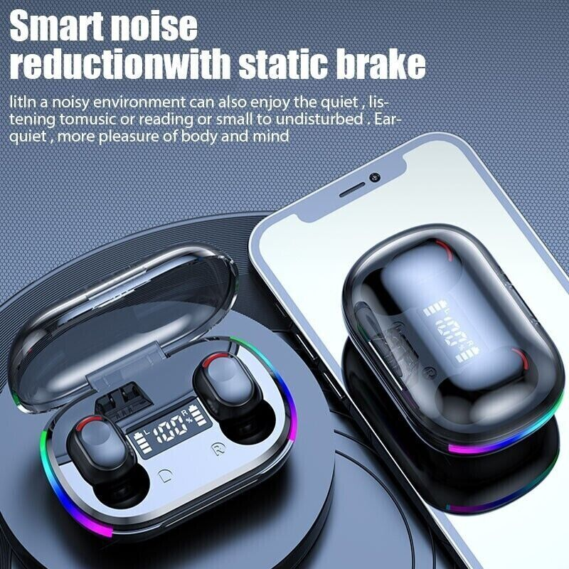 Bluetooth 5.3 Earbuds TWS True Wireless Headphones Earphone Waterproof All Phone