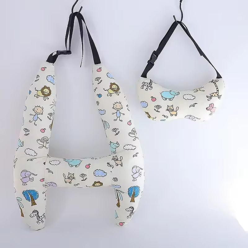 Car Sleeping Safety H-Shape Travel Pillow Car Travel Head Pillow Support Kid and