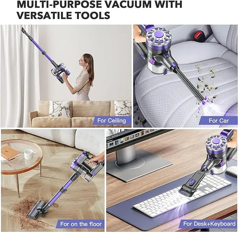 GOOVI V07 Wireless Handheld Vacuum Cleaner – 180W Powerful Suction, Cordless Sti