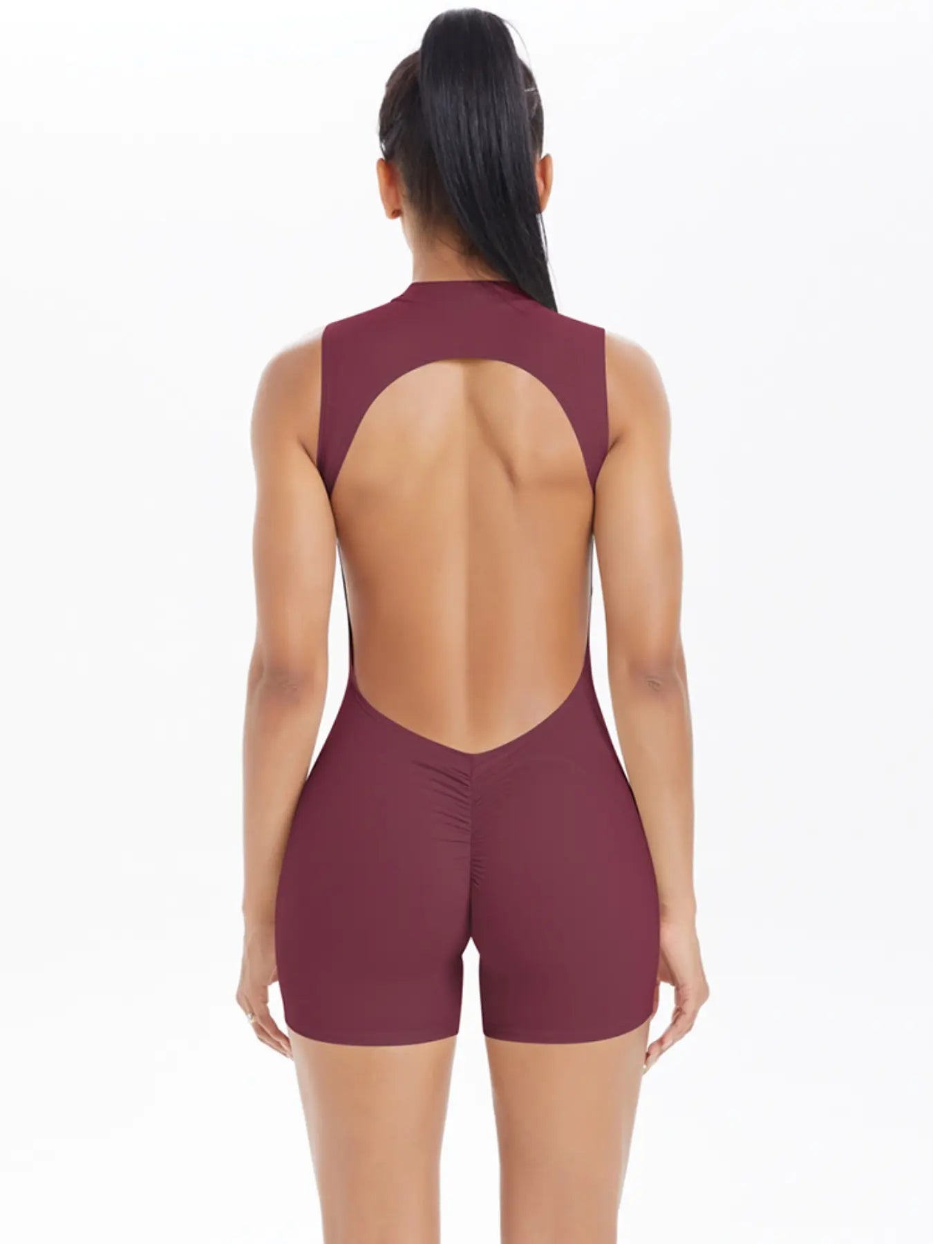 Women Sleeveless Jumpsuit High Elasticity Backless Sexy Short Sporty Comfy Jumpsuit Sports Jumpsuit Pilates Fitness Tight Yoga Jumpsuit