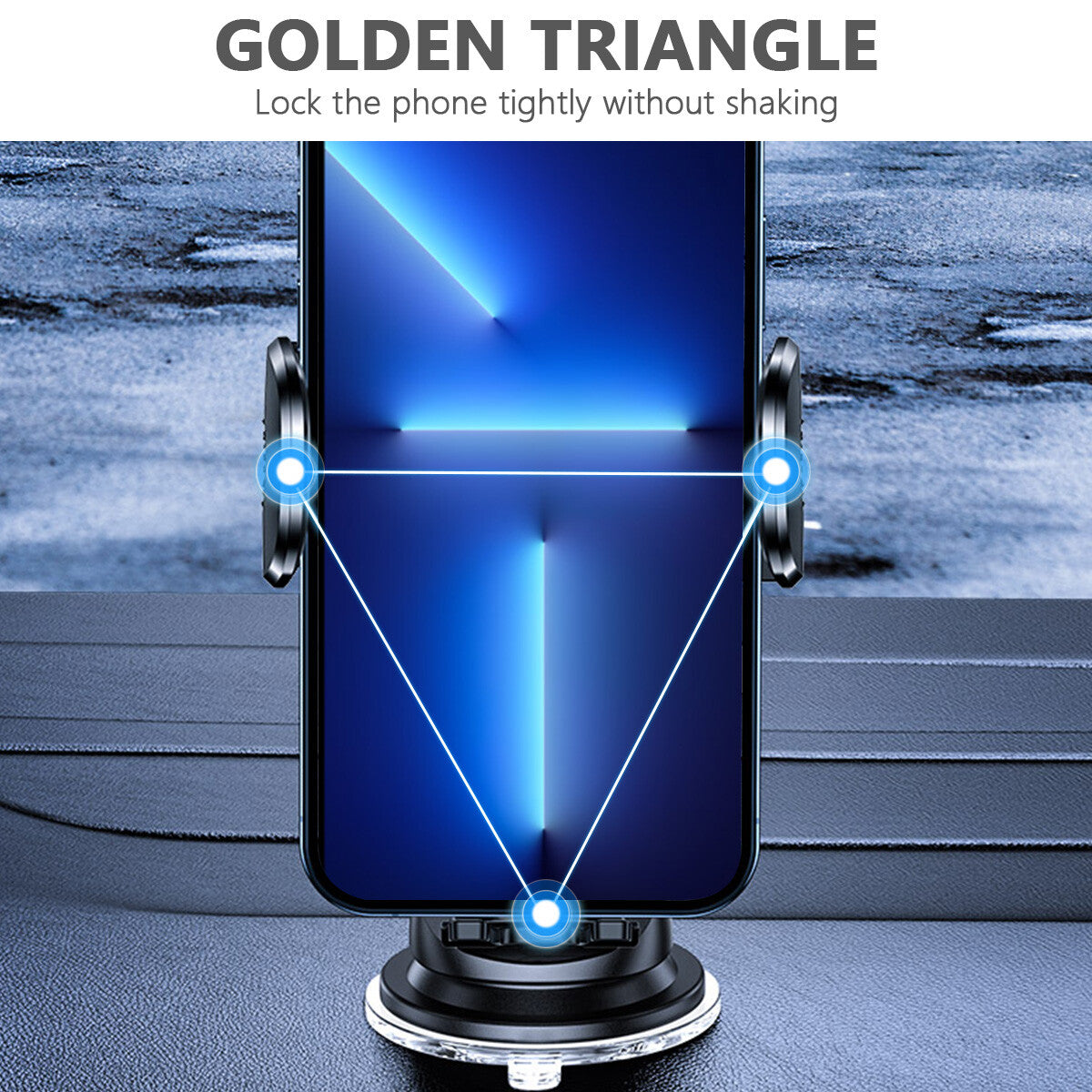 Car Phone Holder Dashboard Windshield Phone Mount Universal for Iphone Samsung