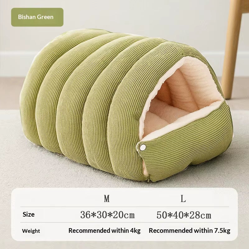 Heated Plush Cat Bed with Removable Waterproof Cover - Scratch Resistant Design for Cats and Small Dogs