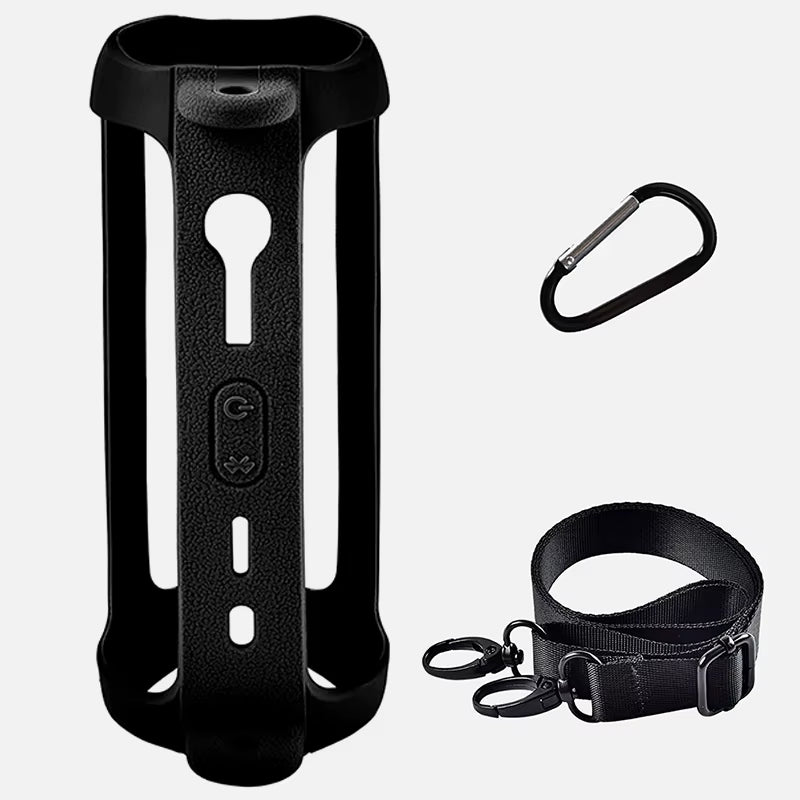 Silicone Sling Speaker Case Cover for JBL Flip 6 Portable Soft Protective Case for JBL Flip6 Wireless Bluetooth Speaker