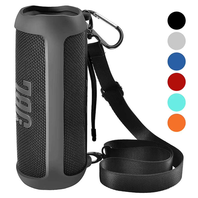 Silicone Sling Speaker Case Cover for JBL Flip 6 Portable Soft Protective Case for JBL Flip6 Wireless Bluetooth Speaker