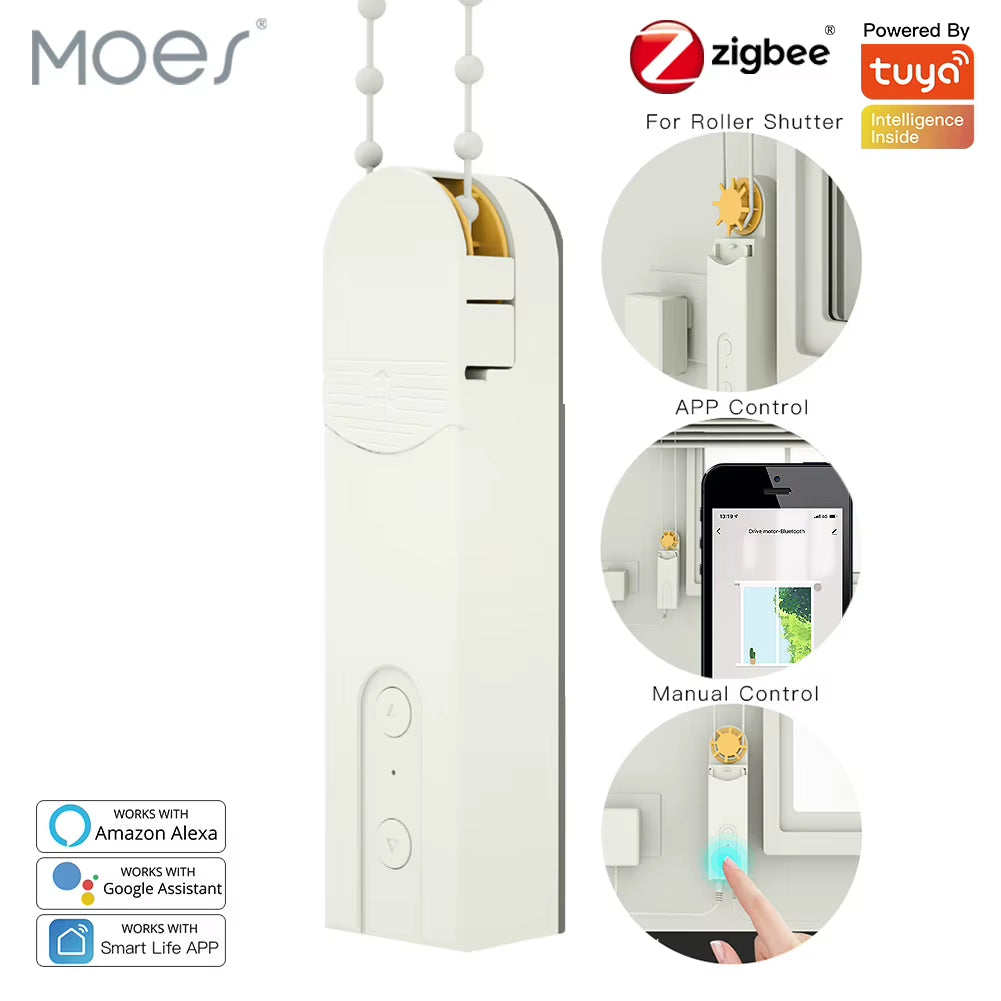 New Zigbee Smart DIY Motorized Roller Blinds/Shades Drive Motor Hub Tuya Smart Life APP Alexa Google Home Voice Control