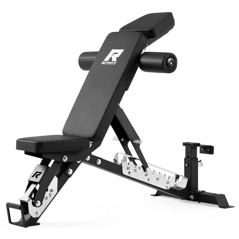 Ritfit GATOR 1600LB 3-Section Adjustable Weight Bench(Black/Red)