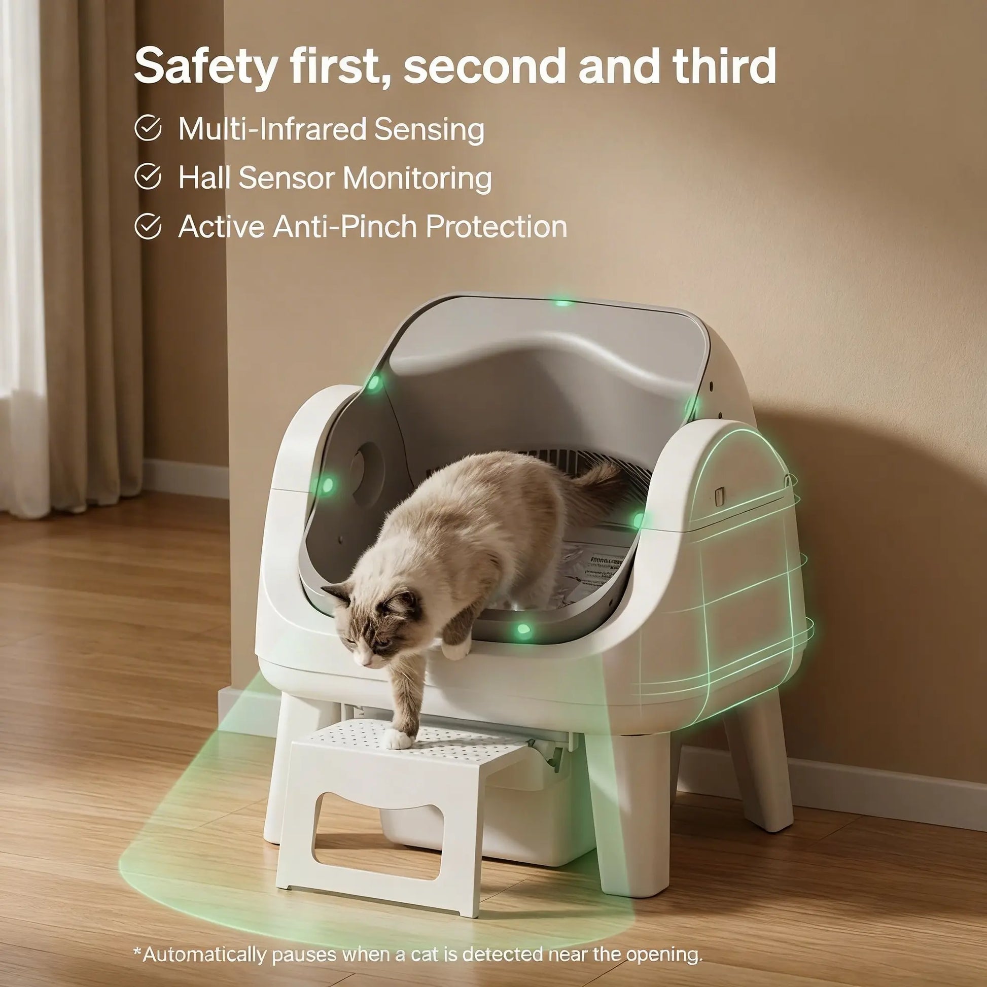 Petpivot Autoscooper 12 Open-Top Self-Cleaning Cat Litter Box – Sealed Waste Drawer, Includes Trash Bags & Entry Step