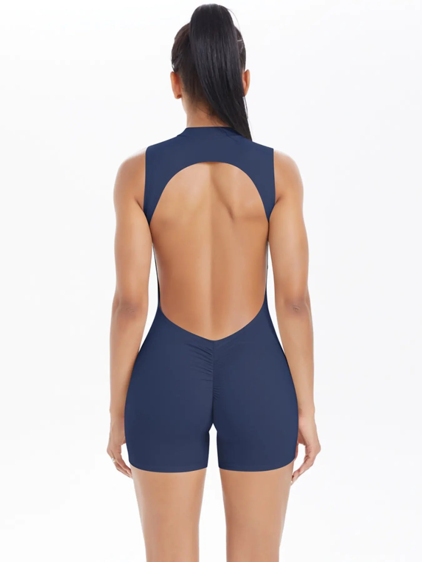 Women Sleeveless Jumpsuit High Elasticity Backless Sexy Short Sporty Comfy Jumpsuit Sports Jumpsuit Pilates Fitness Tight Yoga Jumpsuit