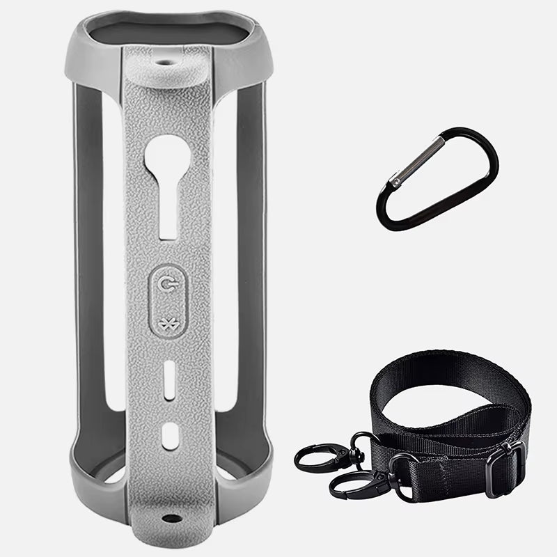 Silicone Sling Speaker Case Cover for JBL Flip 6 Portable Soft Protective Case for JBL Flip6 Wireless Bluetooth Speaker