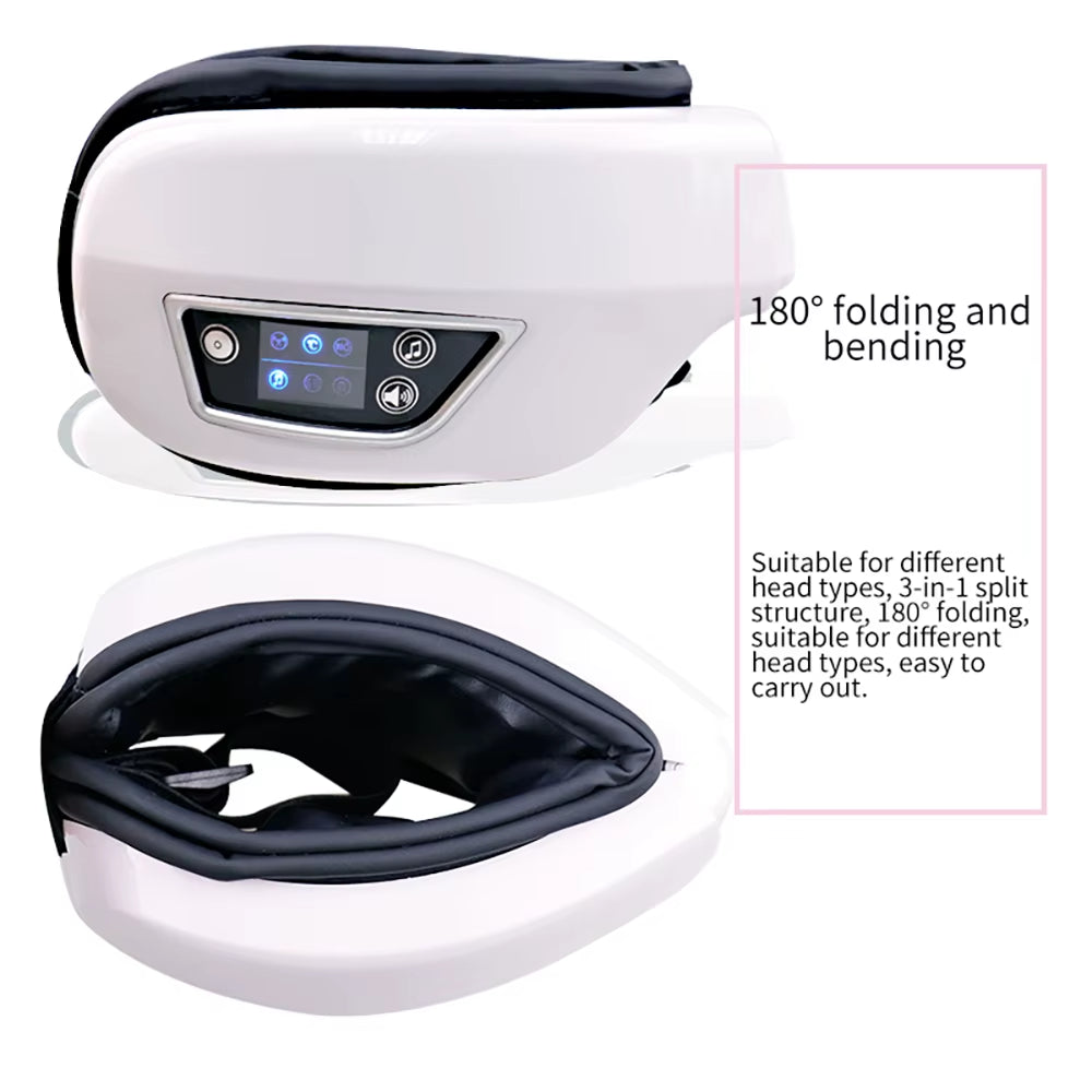 6D Smart Vibration Eye Massager with Airbag Compression, Bluetooth Music, and Sleep Mask for Eye Relaxation and Fatigue Relief