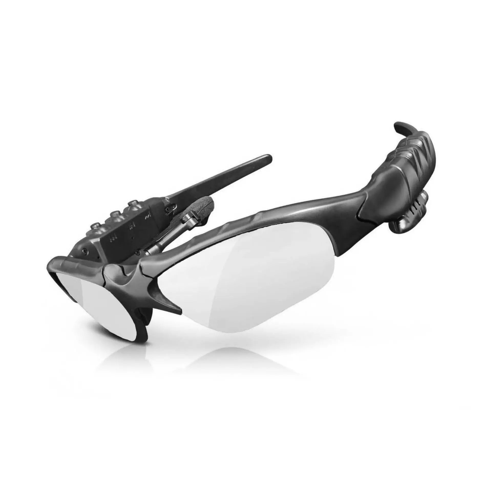 Wireless Audio Smart Sunglasses - Bluetooth Sport Eyewear with Integrated Earbuds, Flip-Up Tinted Lenses, Hands-Free Calling and Music, Adjustable Fit for Men and Women (Available in Black, Blue, Yellow, Mirror)