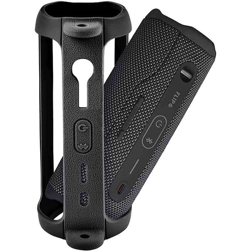 Silicone Sling Speaker Case Cover for JBL Flip 6 Portable Soft Protective Case for JBL Flip6 Wireless Bluetooth Speaker