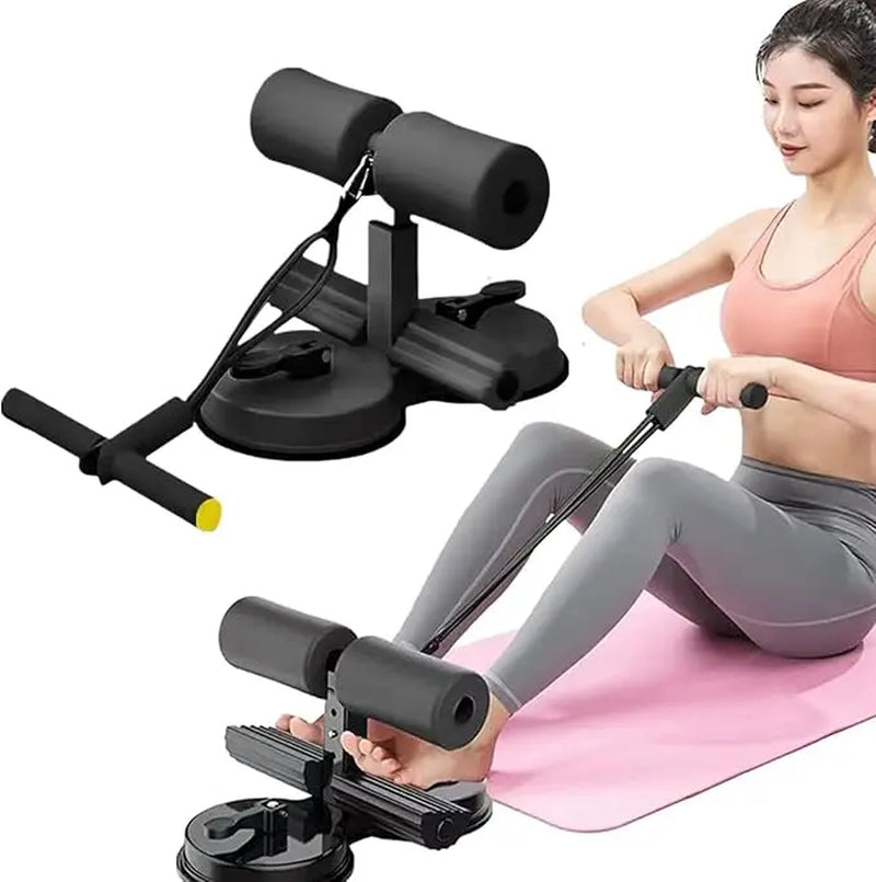 Ab Dominal Training Aid, Double Suction Cup Trainer, Three-Level Height Adjustment, Multifunctional Adjustable Abdominal Trainer with Drawstring, Suitable for Home Fitness