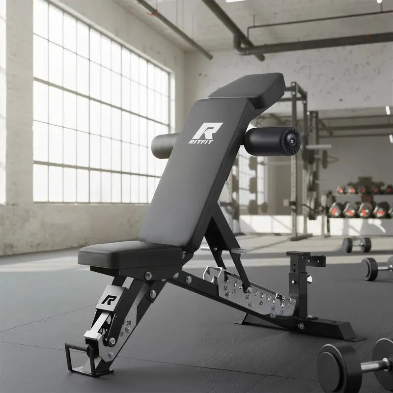Ritfit GATOR 1600LB 3-Section Adjustable Weight Bench(Black/Red)