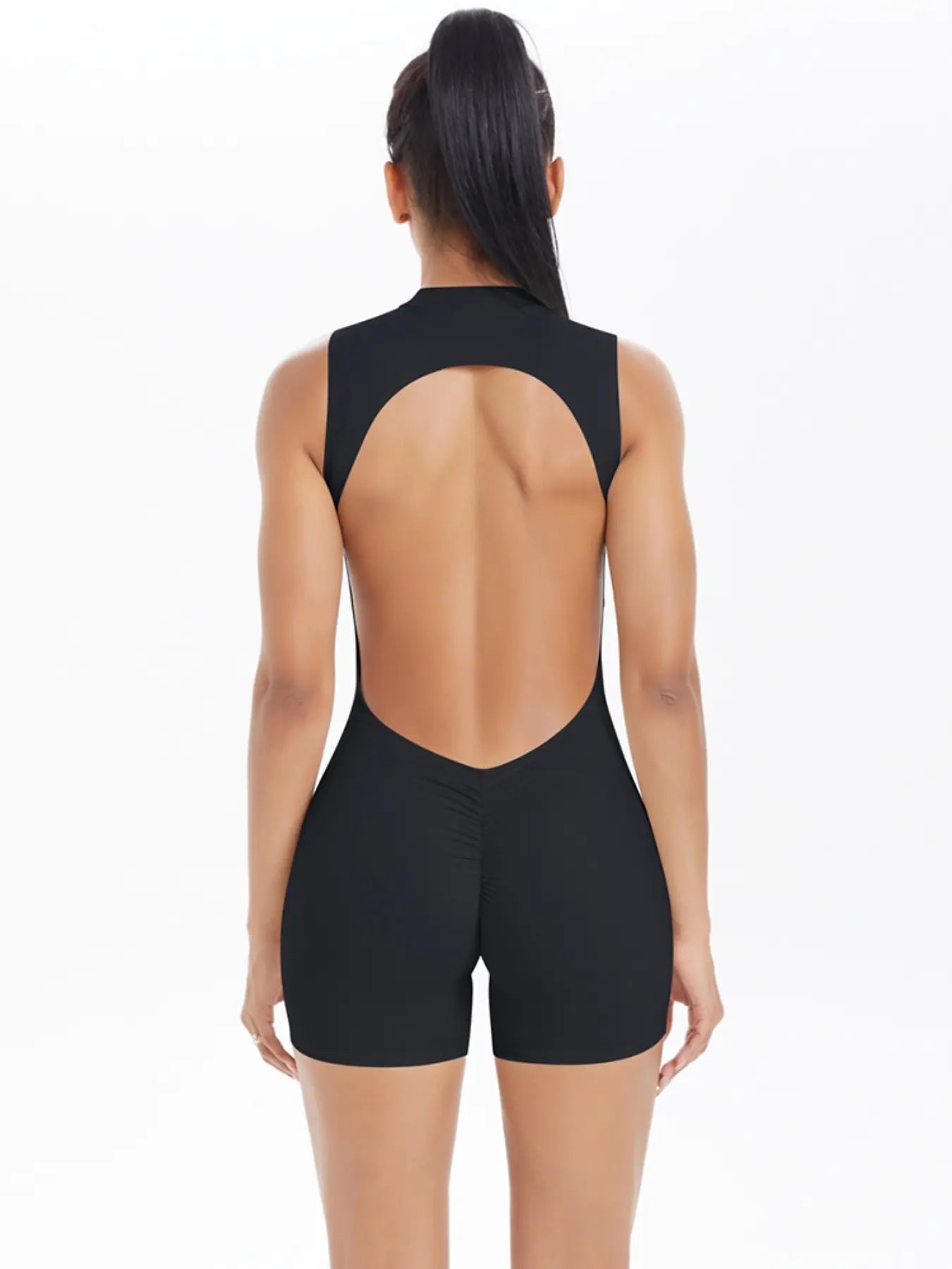 Women Sleeveless Jumpsuit High Elasticity Backless Sexy Short Sporty Comfy Jumpsuit Sports Jumpsuit Pilates Fitness Tight Yoga Jumpsuit