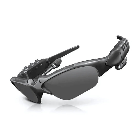 Wireless Audio Smart Sunglasses - Bluetooth Sport Eyewear with Integrated Earbuds, Flip-Up Tinted Lenses, Hands-Free Calling and Music, Adjustable Fit for Men and Women (Available in Black, Blue, Yellow, Mirror)