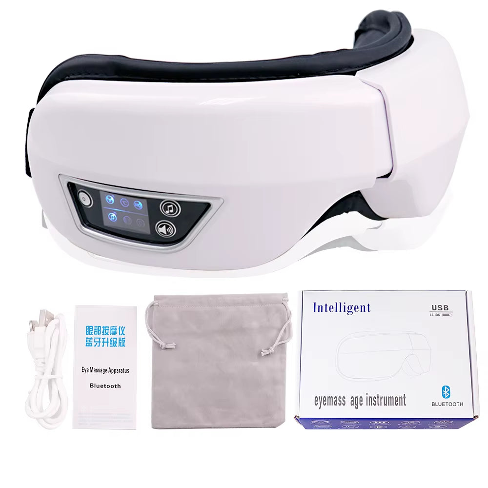 6D Smart Vibration Eye Massager with Airbag Compression, Bluetooth Music, and Sleep Mask for Eye Relaxation and Fatigue Relief