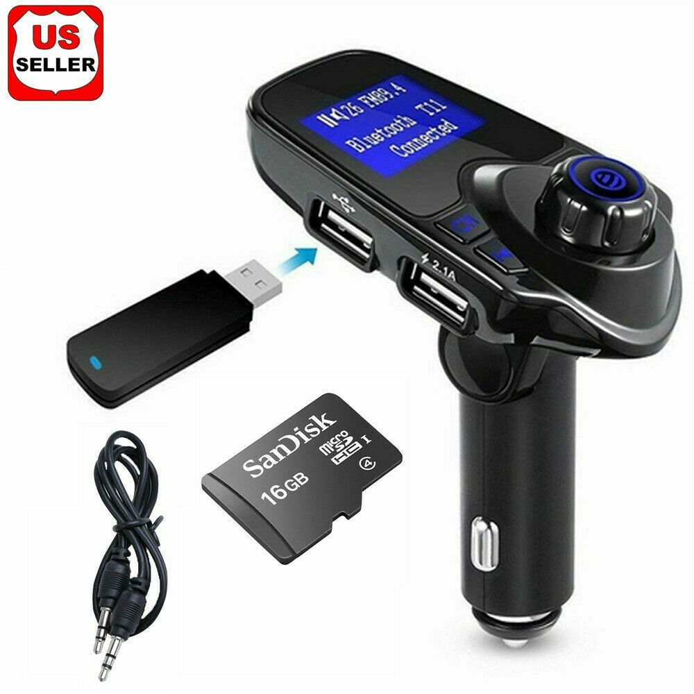 Bluetooth Car Kit MP3 Player FM Transmitter Wireless Radio Adapter USB Charger