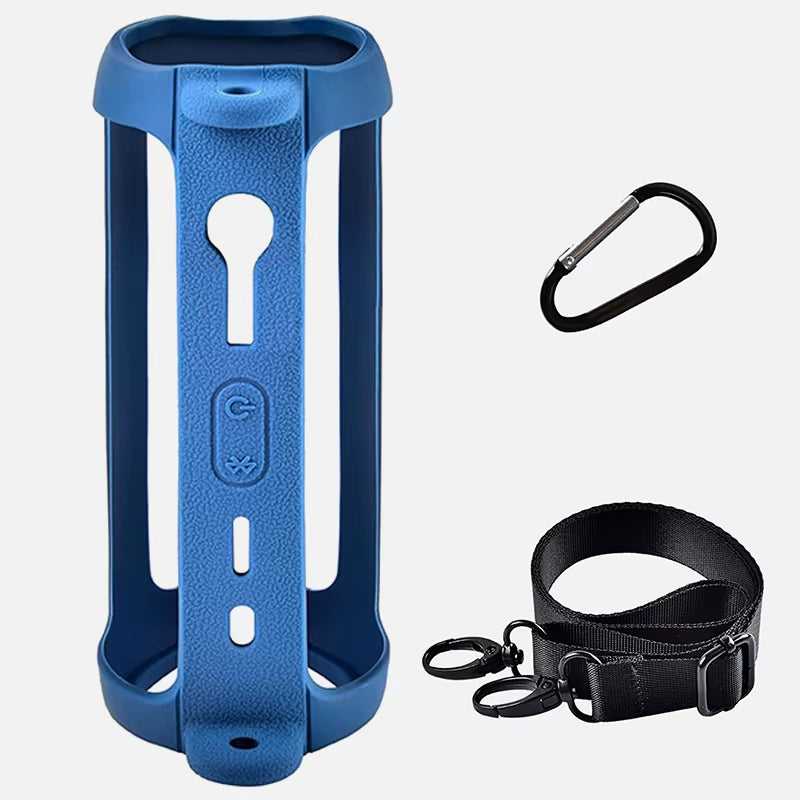 Silicone Sling Speaker Case Cover for JBL Flip 6 Portable Soft Protective Case for JBL Flip6 Wireless Bluetooth Speaker