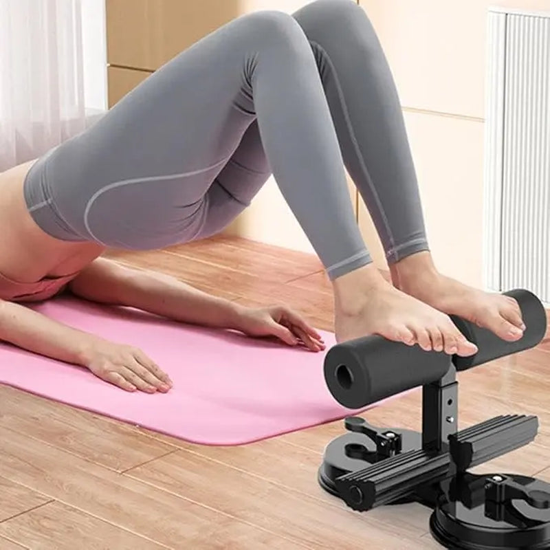 Ab Dominal Training Aid, Double Suction Cup Trainer, Three-Level Height Adjustment, Multifunctional Adjustable Abdominal Trainer with Drawstring, Suitable for Home Fitness