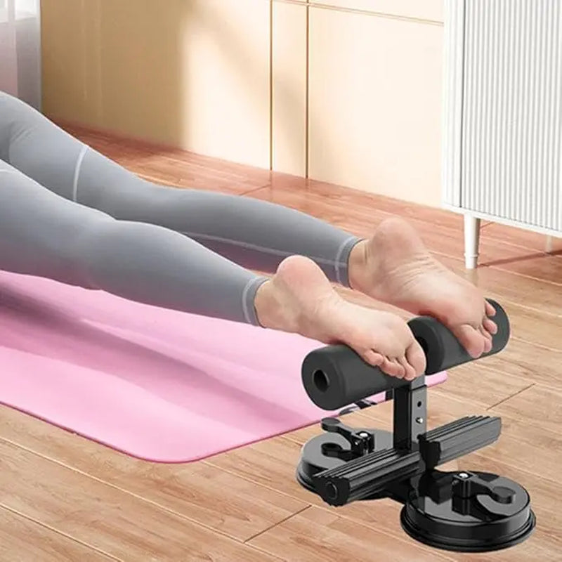 Ab Dominal Training Aid, Double Suction Cup Trainer, Three-Level Height Adjustment, Multifunctional Adjustable Abdominal Trainer with Drawstring, Suitable for Home Fitness