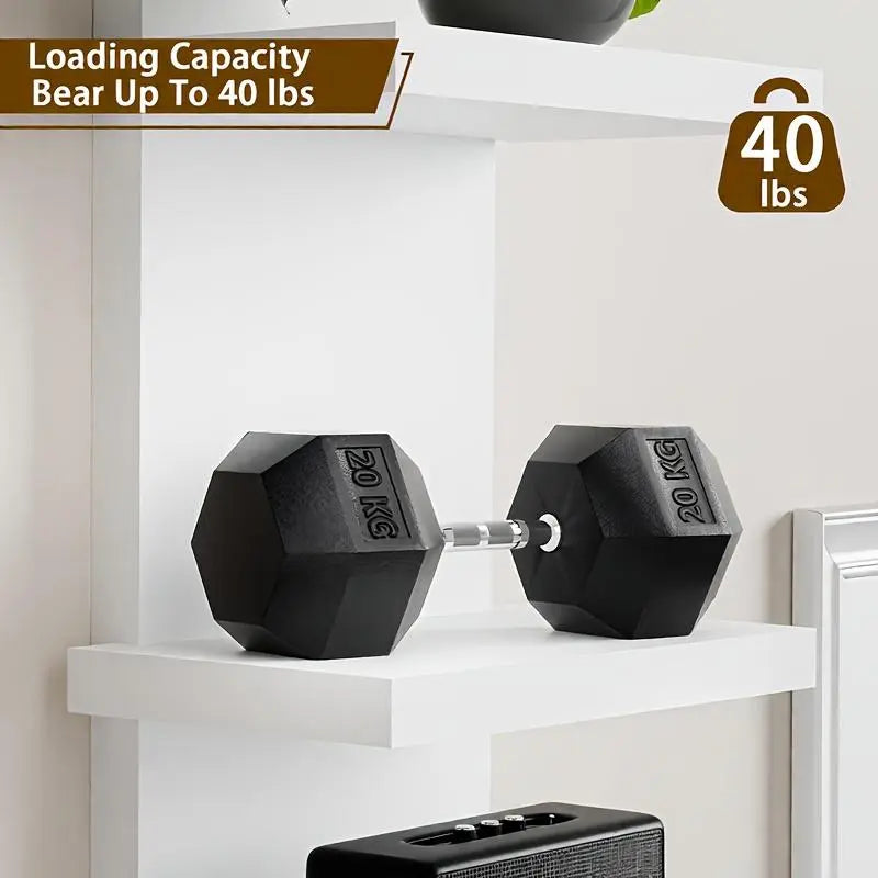 5-Layer PVC Plastic Wall Shelf Unit, Suspended Storage System for Bedroom Living Room Entrance, Upgraded Tower Design for Jewelry and Plants Display